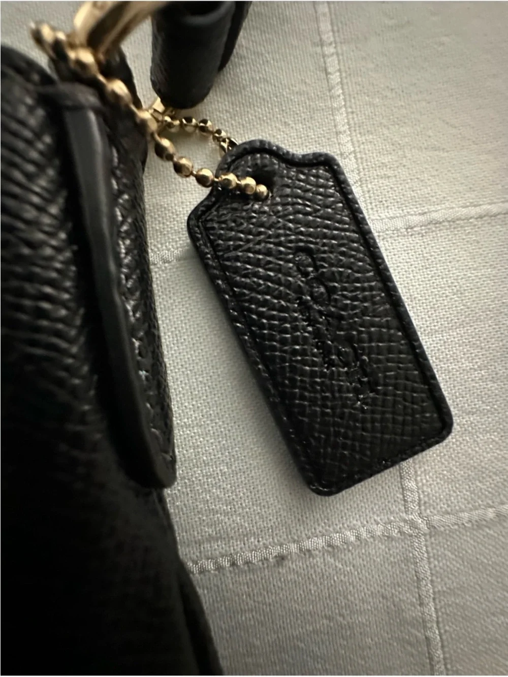 Coach Black Pebbled Leather Crossbody with Gold Hardware - Picture 7 of 9